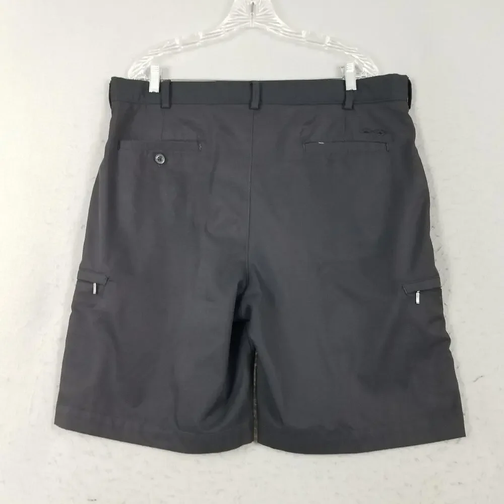 Snake Eyes‎ Dry-18 Shorts Mens 38 Black Golf Cargo Polyester Performance